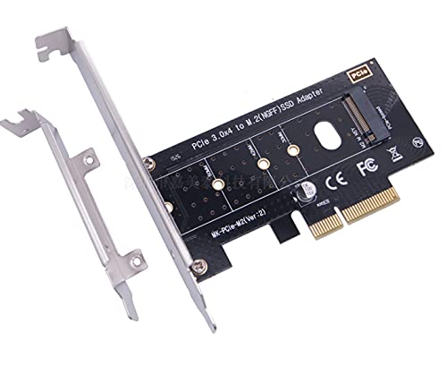 [Australia - AusPower] - PCIe 3.0 x 4 to M.2 (NGFF) SSD Adapter with Low and Full Profile Bracket, M.2 Solid-State to PCIE 3.0 X 4 High-Speed Expansion Card M2 NGFF to PCI-E SSD Adapter Card 