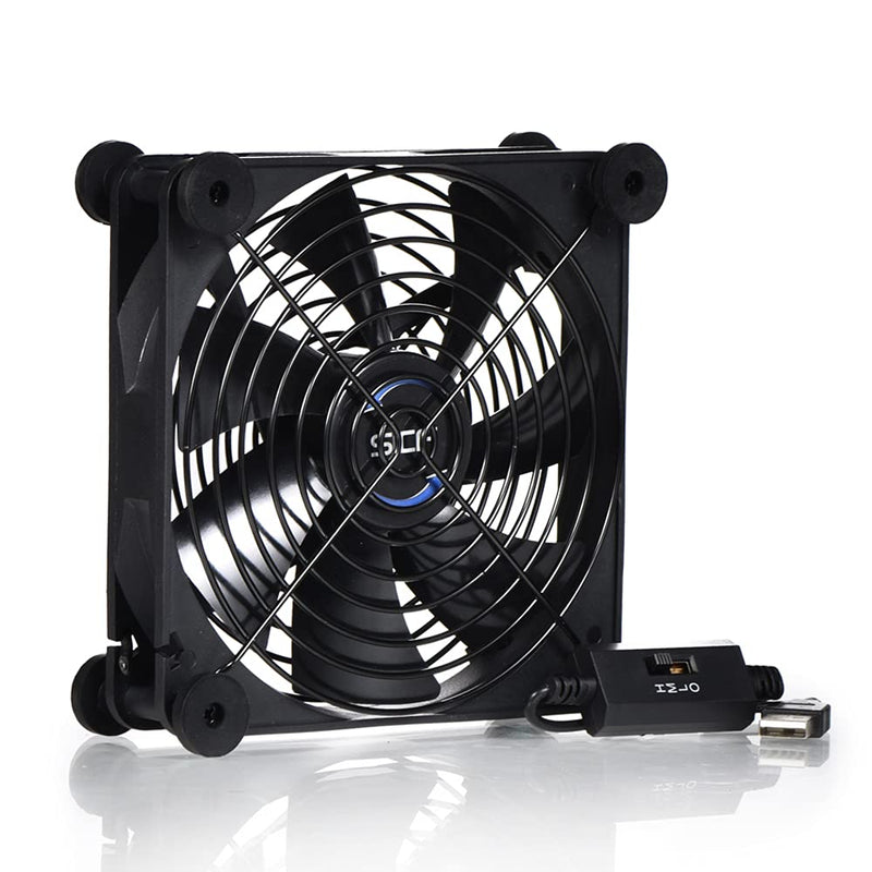 [Australia - AusPower] - SCCCF Quiet 140mm USB Fan, 5V USB Portable Cooling Fan for Flat Panel TV Receiver Router DVR Playstation Xbox Computer Cabinet Cooler 140MM Single 