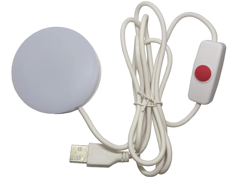 [Australia - AusPower] - Meiyangjx USB Led Lamp Camping Night Light, Magnetic Base Lights for Power Bank PC Laptop (White) 