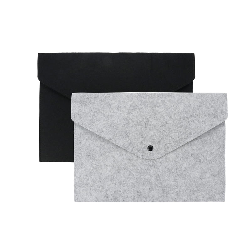 [Australia - AusPower] - Geesatis 2 Pcs File Folders Expanding File Folder A4 Paper Portfolio Case Letter Envelope Folders Pockets, Black and Gray 