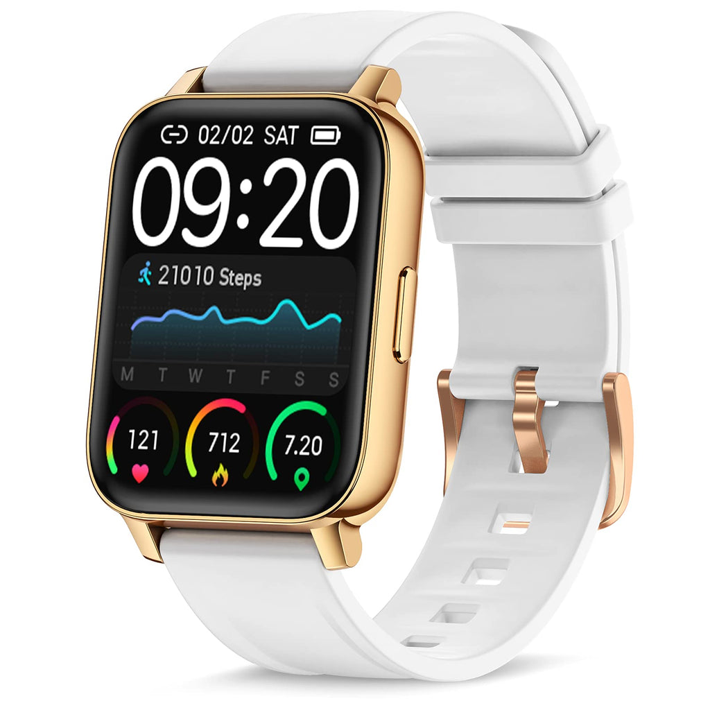 [Australia - AusPower] - Flian Smart Watch for Women 1.69" Touch Screen Smart Watches for Android iOS Phones Smartwatch Fitness Watches with Heart Rate Monitor Sleep Tracker Calorie Pedometer Sports Activity Fitness Tracker 
