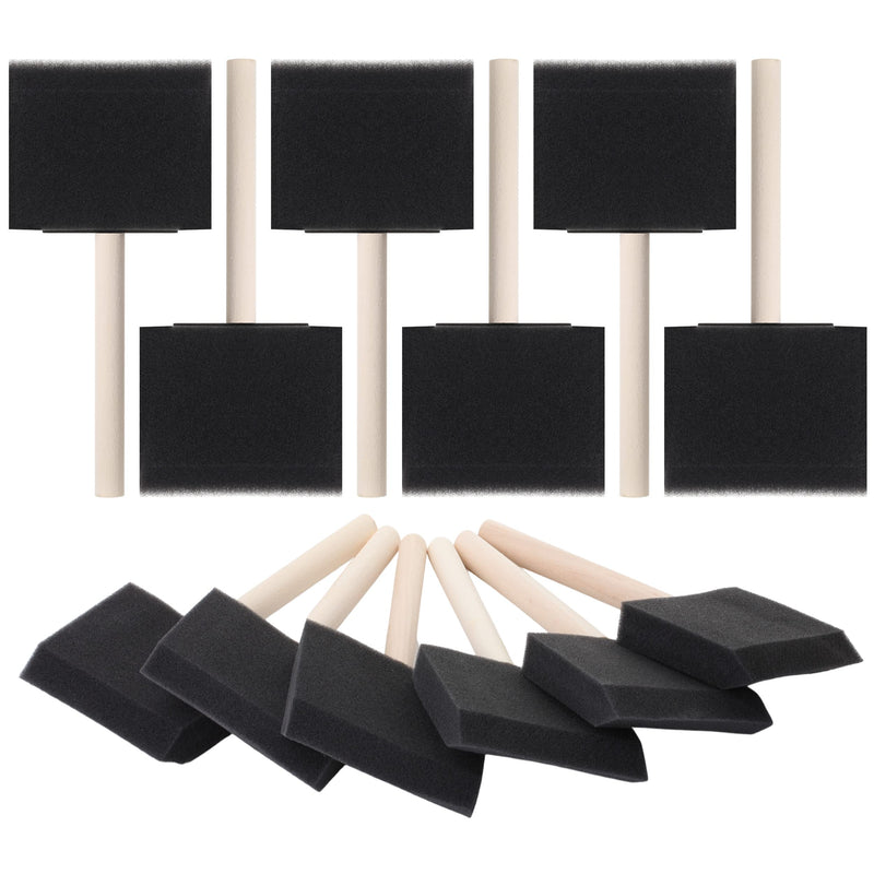 [Australia - AusPower] - Bates- Foam Paint Brushes, 3 Inch, 12 pcs, Foam Brush, Sponge Brush, Sponge Brushes for Painting, Sponge Paint Brush, Foam Brushes for Staining, Paint Sponges, Sponge Paint Brushes for Painting. 