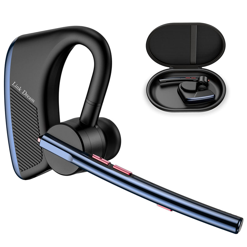 [Australia - AusPower] - Link Dream Bluetooth Earpiece for Cell Phone Hands Free Noise Cancelling Bluetooth Earpiece Headset Wireless 24 Hrs Talking 1440 Hrs Standby time for iPhone Android Trucker Driver 