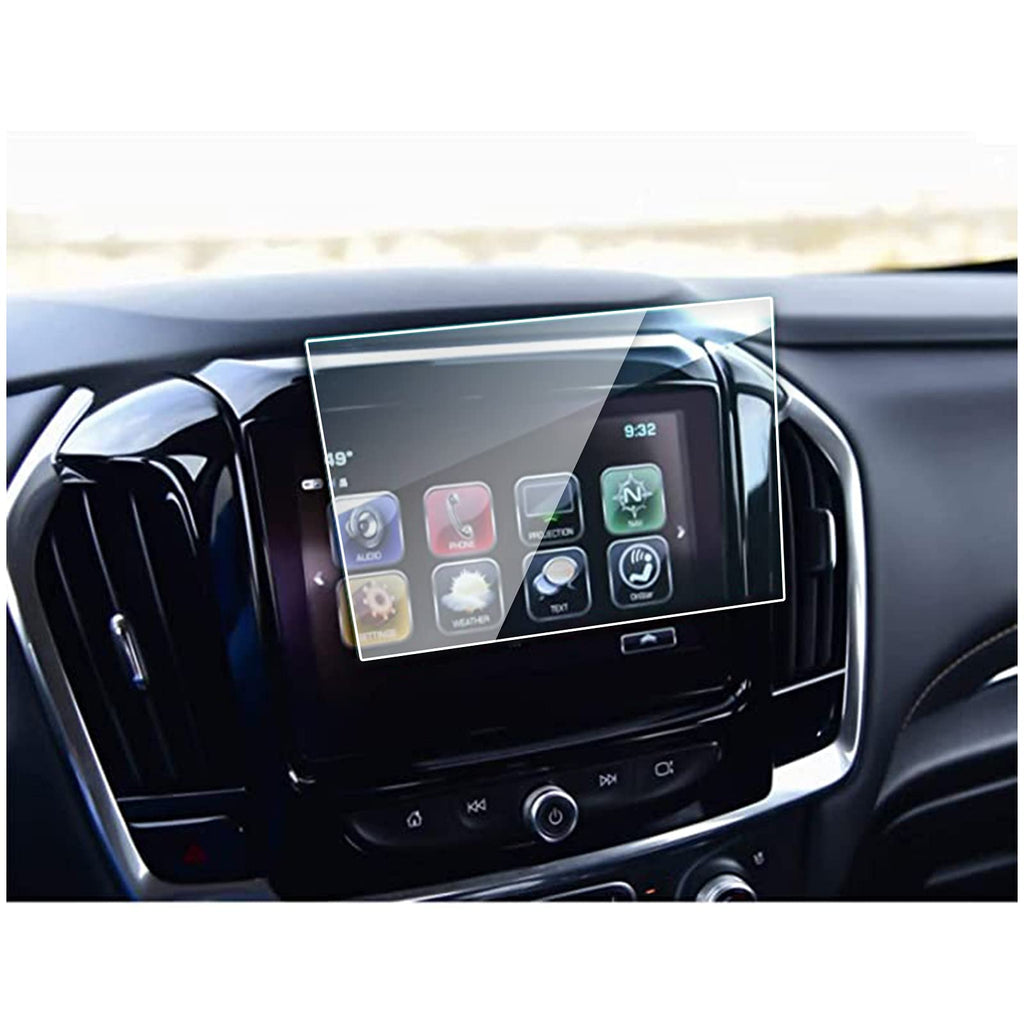 [Australia - AusPower] - Tempered Glass Screen Protector Compatible with 2018-2021 Chevrolet Traverse 8 Inch Mylink Touchscreen, Anti Scratch, Shock-Resistant, Navigation Accessories Comaptible with Traverse RS/LT Leather/Premier/High Country 8 in 