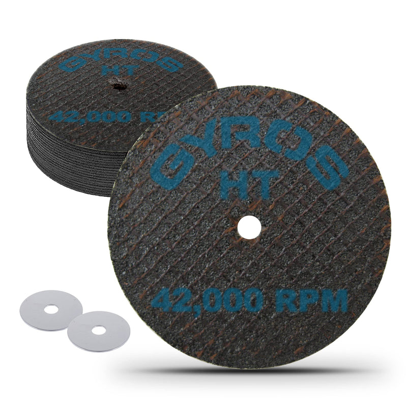 [Australia - AusPower] - GYROS 1.75” Resin Cut-Off Wheels for Rotary Tools, 12 Double Fiberglass Reinforced Cutting Discs. High-Tensile for Materials like Steel, Bronze. Dremel Cutting Tool Accessory. Made in USA 11-31702/12 HT-High Tensile 1.75" ( 12 pcs ) 