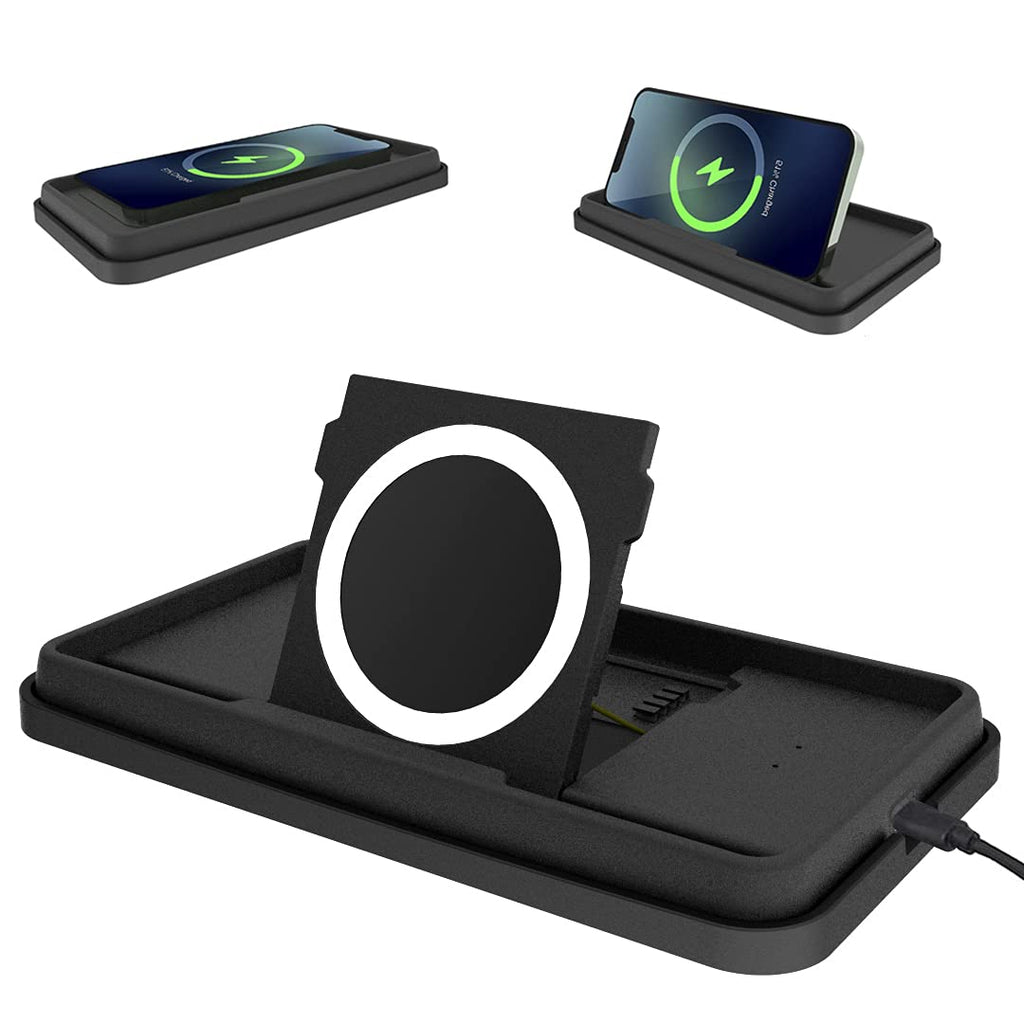 [Australia - AusPower] - Wireless Car Charger 15W Qi Fast Car Wireless Charger Pad Stand Wireless Charging Mat Cell Phone Holder for Car Compatible with iPhone 13/12/mini/11/pro Max/xs/xr/x/8, Samsung S10/s9/s8/note10/note9 