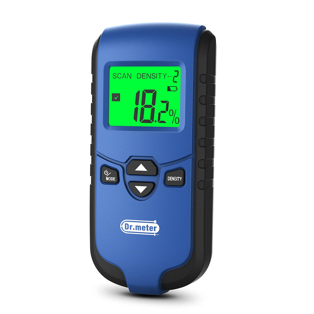 [Australia - AusPower] - Dr.meter Pinless Wood Moisture Meter, Non-Destructive Moisture Detector for Wood Firewood, 4%-80% Measuring Range Digital Sensor Scanner MT500 