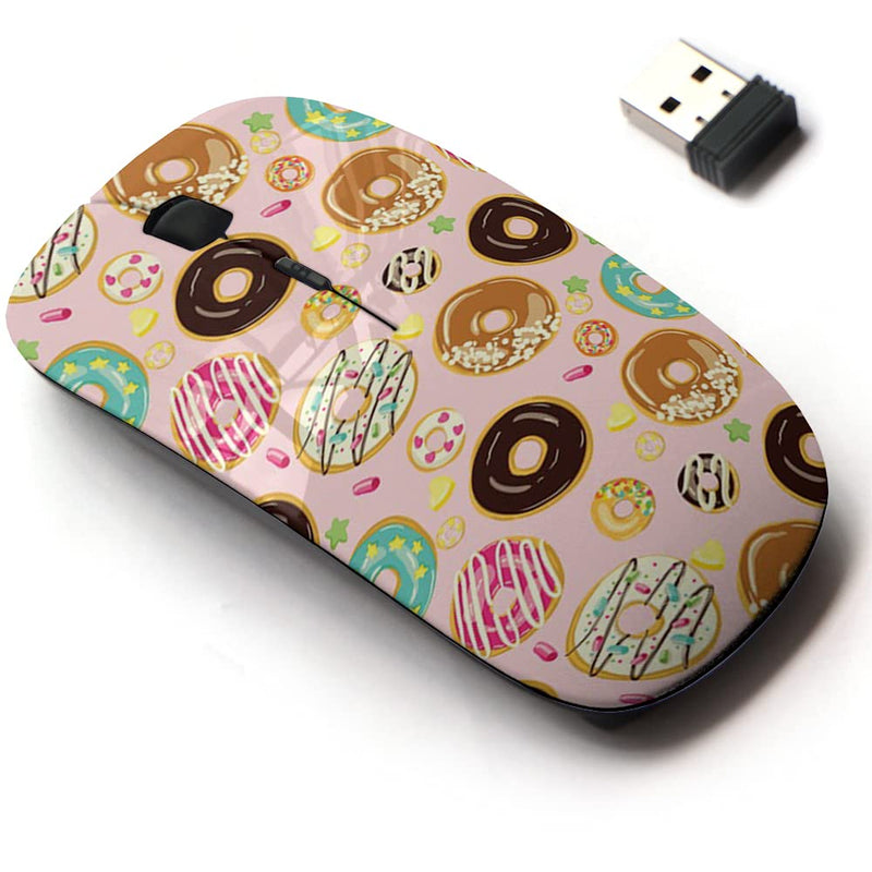 [Australia - AusPower] - 2.4G Wireless Mouse with Cute Pattern Design for All Laptops and Desktops with Nano Receiver - Glazed Donuts Bakery 