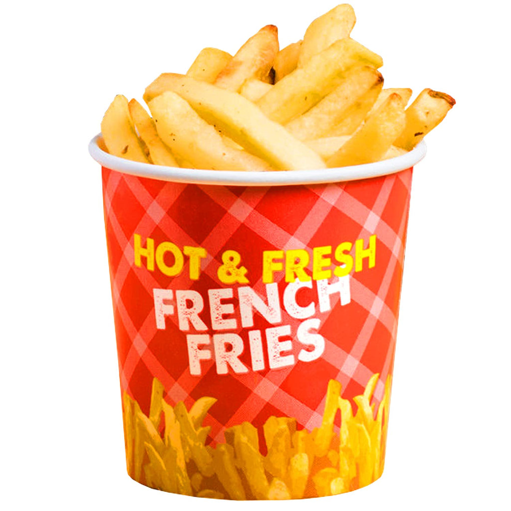 [Australia - AusPower] - CUSINIUM [16 oz] 50-Pack French Fry Cups (Red) - Disposable Paper French Fry Holders "Hot & Fresh" Print 16 oz 