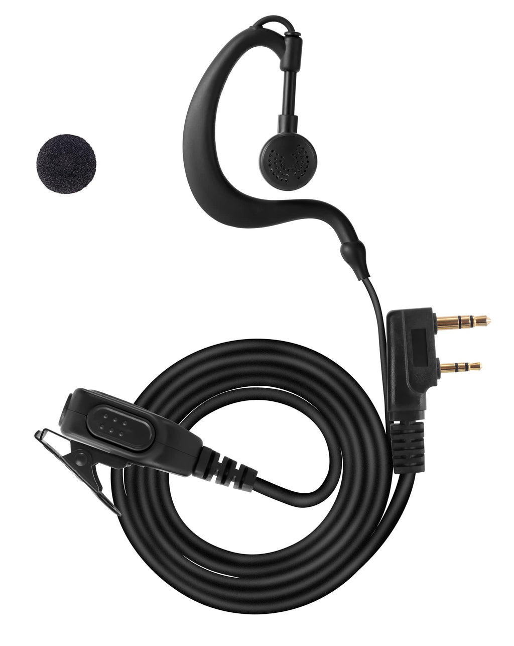 [Australia - AusPower] - Two Way Radio Headset Noise Reduction Safety Headset walkie-Talkie Headset with PTT Radio (1 Pack) 
