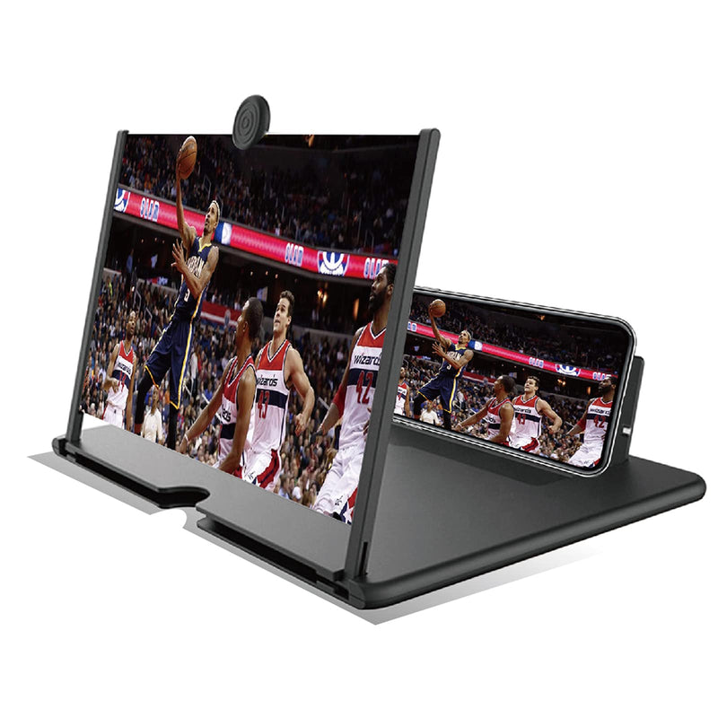 [Australia - AusPower] - Phone Screen Magnifier 16" 3D Hd Screen Magnifier for Cell Phone,Portable Phone Amplifier Enlarger for Movies Videos Gaming for All Smartphones（Black） Black 16" 