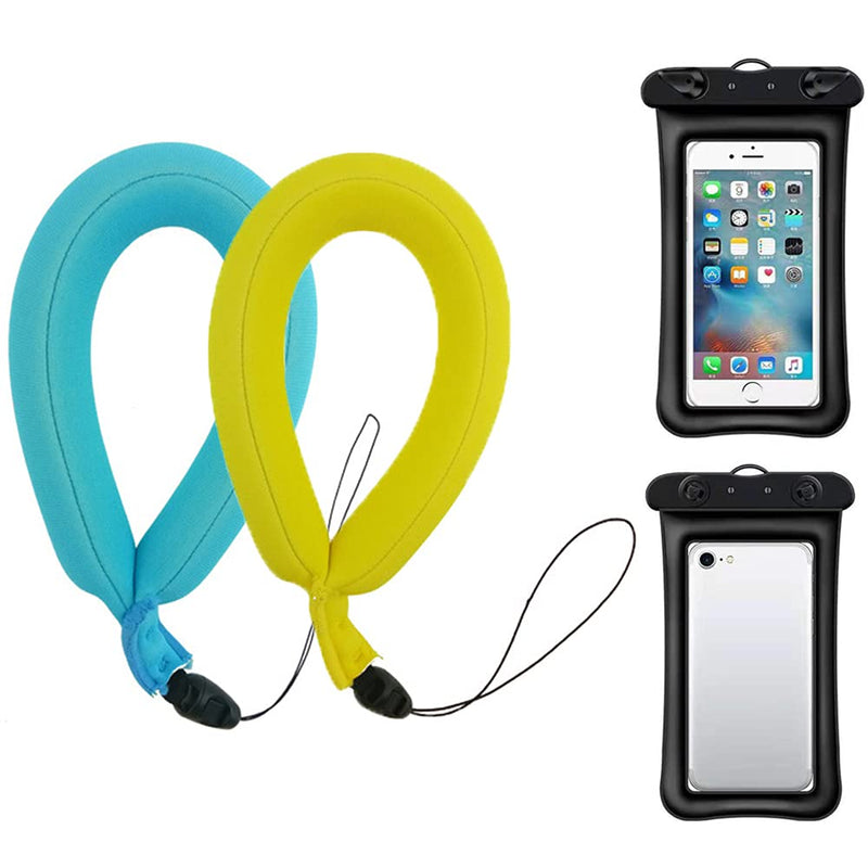 [Australia - AusPower] - Waterproof Camera Float Foam Strap Wrist Strap and Universal Floating Cellphone Case for Underwater Camera & Cellphones, Keys and Sunglasses,2 Pack 