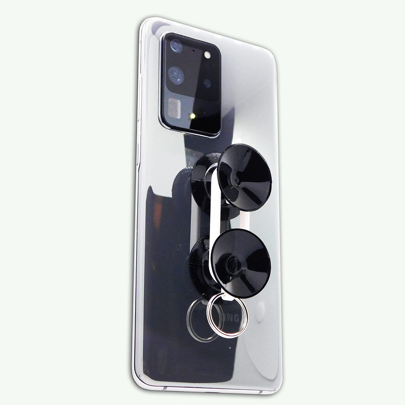 [Australia - AusPower] - GogoPic Phone Grip Holder nonporous Surface Plastic, Glass, Mirror, Metal, Tile. Great for Selfie, Group-Photo, Video, TikTok, YouTube. Black and White 