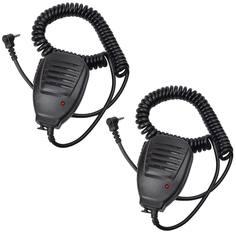 [Australia - AusPower] - HYSHIKRA Speaker Mic with Reinforced Cable Handheld Shoulder Remote Microphone with PTT MIC for BF-UV3R BF-T1 T6 for Yeasu FT-10R FT-40R FT-50R FT-60R FT-70D HT Walkie-Talkie Two Way Radio (2pack) 