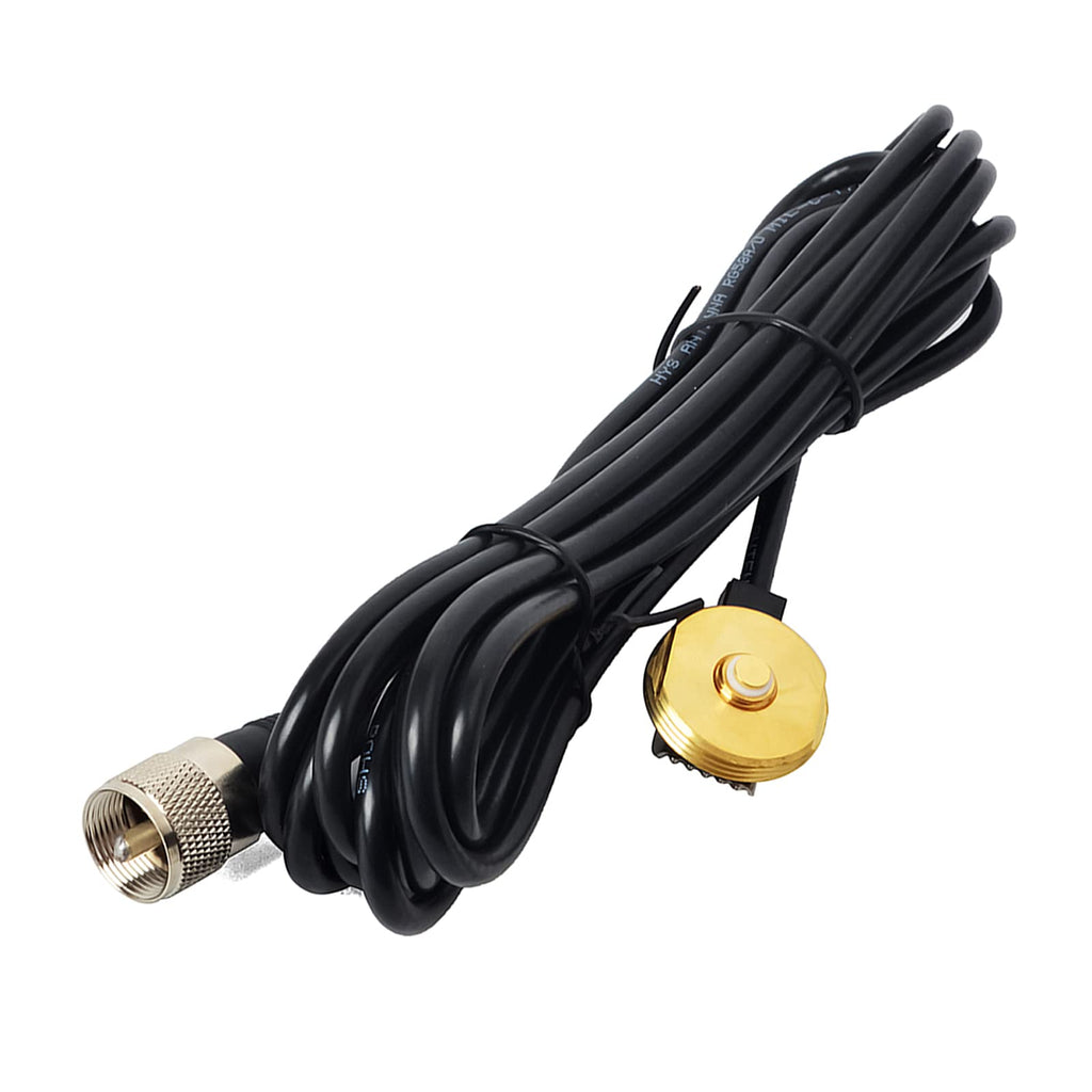 [Australia - AusPower] - HYSHIKRA TCJ-N1 NMO Antenna Mount with 4m (13.1ft) RG58 Coax Cable with PL259 UHF-Male Connector for ICOM Yaesu Midland Motorola Mobile Radio Transceiver 