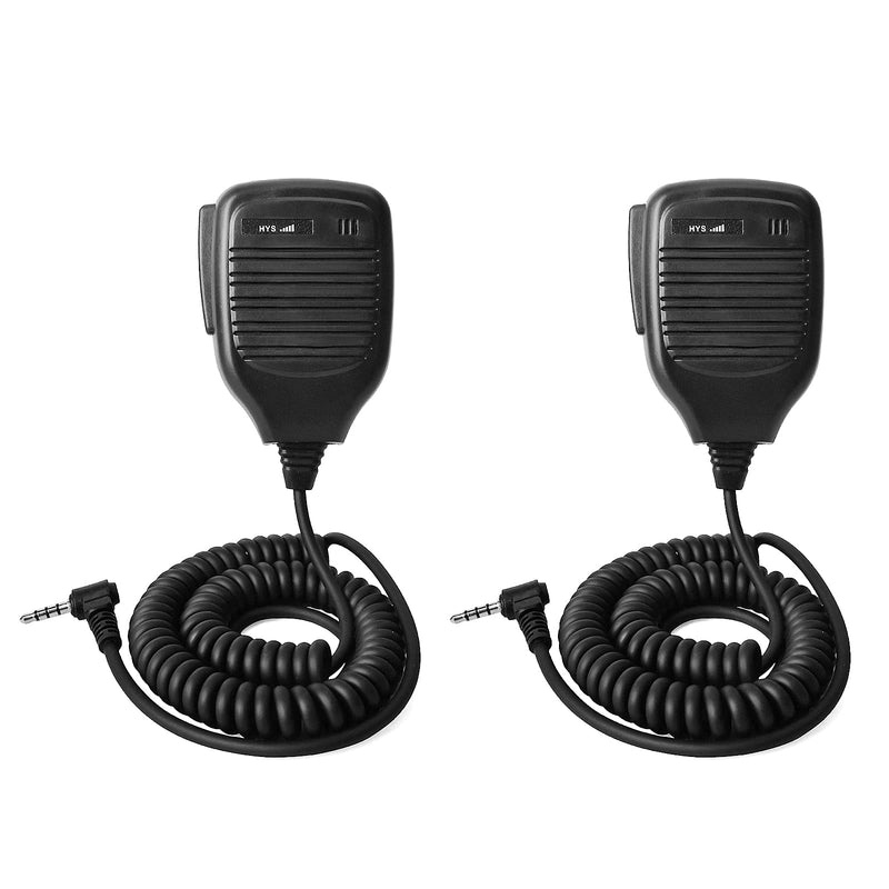 [Australia - AusPower] - HYSHIKRA Speaker Mic with Reinforced Cable 1 Pin Handheld Shoulder Remote Speaker Microphone for BF-UV3R BF-T1 T6 for Yeasu FT-10R FT-40R FT-50R FT-60R FT-70D Two Way Radio (2pack) 