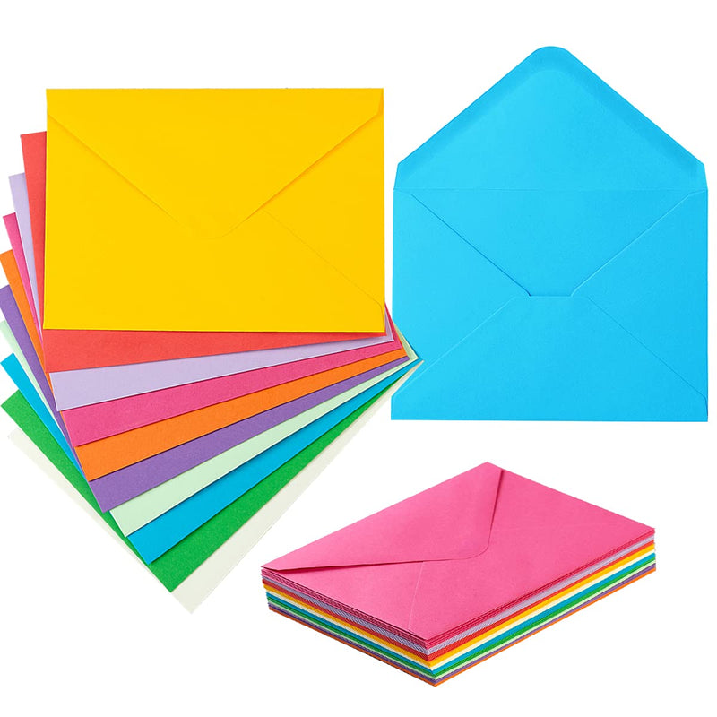 [Australia - AusPower] - 50 Pieces A6 Envelopes for 4 x 6 Greeting Cards, Birthday Party, Photos, Baby Shower and Wedding Invitations, 6.50 x 4.75 Inches(10 Colors, 5 Pieces Per Color) 