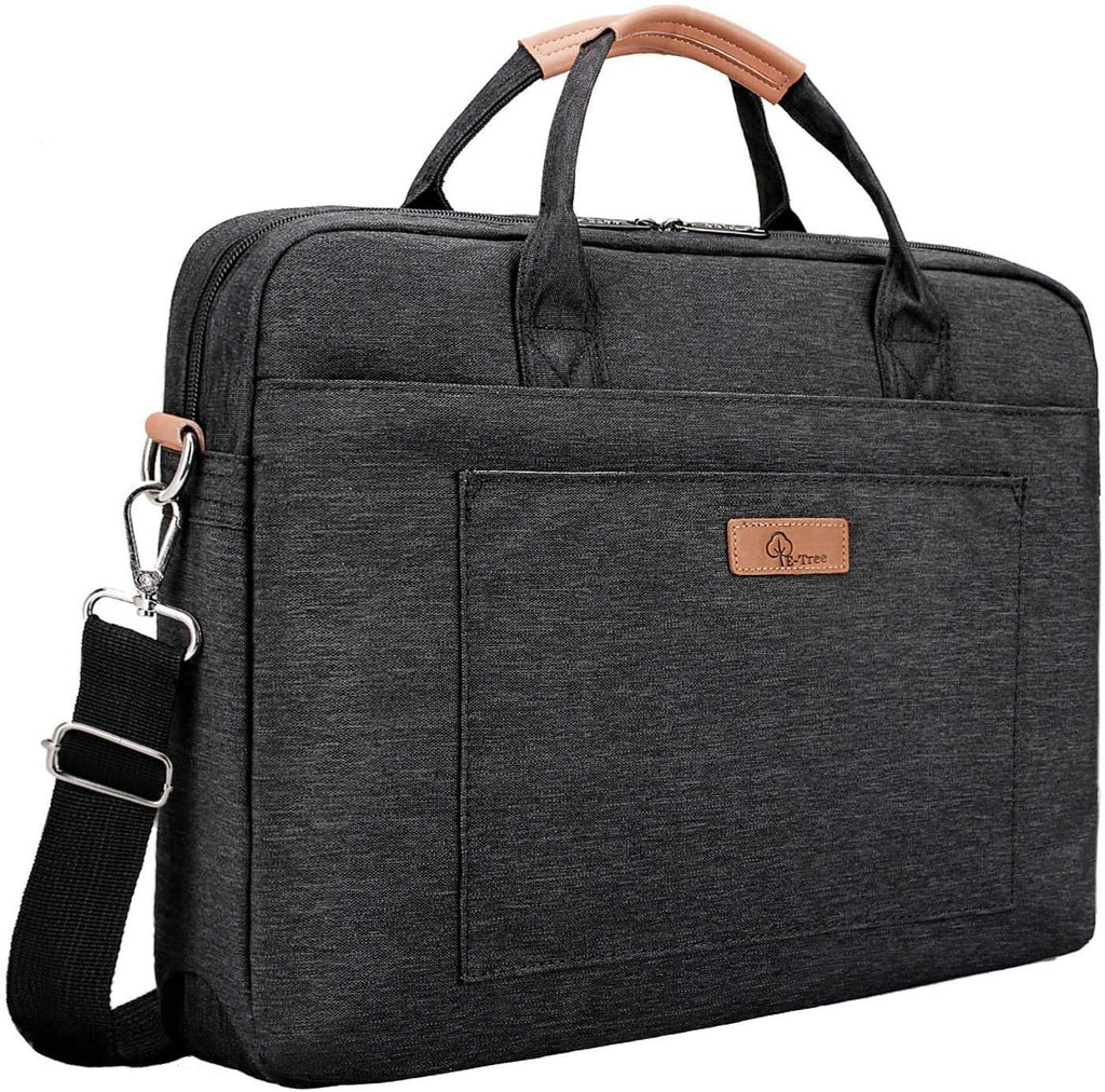 [Australia - AusPower] - E-Tree 11.6-12 Inch Laptop Sleeve Computer Shoulder Bag Carrying Case,Small Handbag School Bag Shockproof Briefcase, Black(Can fit A4 Books) 11.6" 