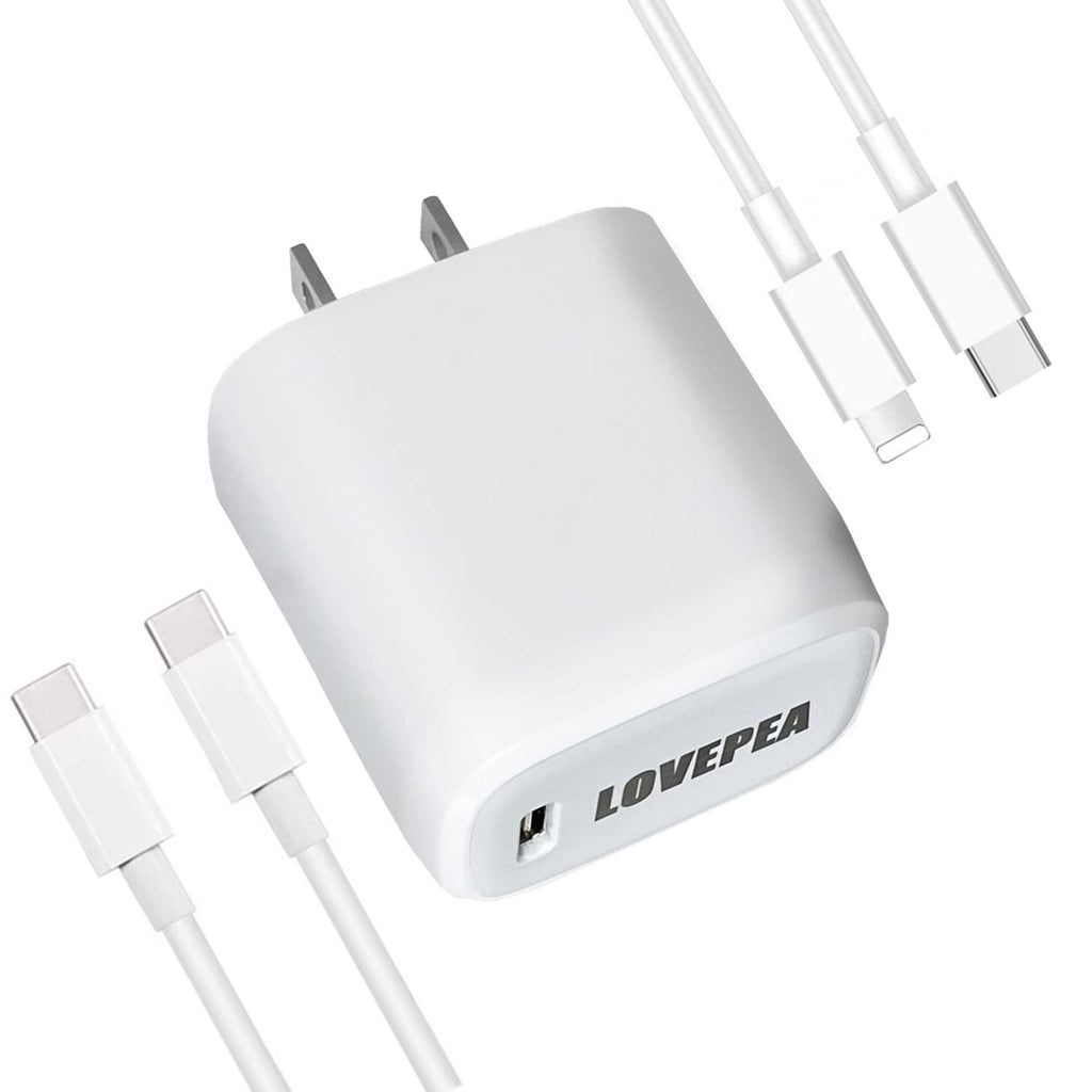 [Australia - AusPower] - [MFi Certified] 20W iPhone 12 13 USB C Fast Charger Compatible with iPhone 12 13(Pro Max Mini)/11 Pro Pro Max/XR XS Max/X 8Plus 8, Include 6.6Ft USB C to Lightning Cable 