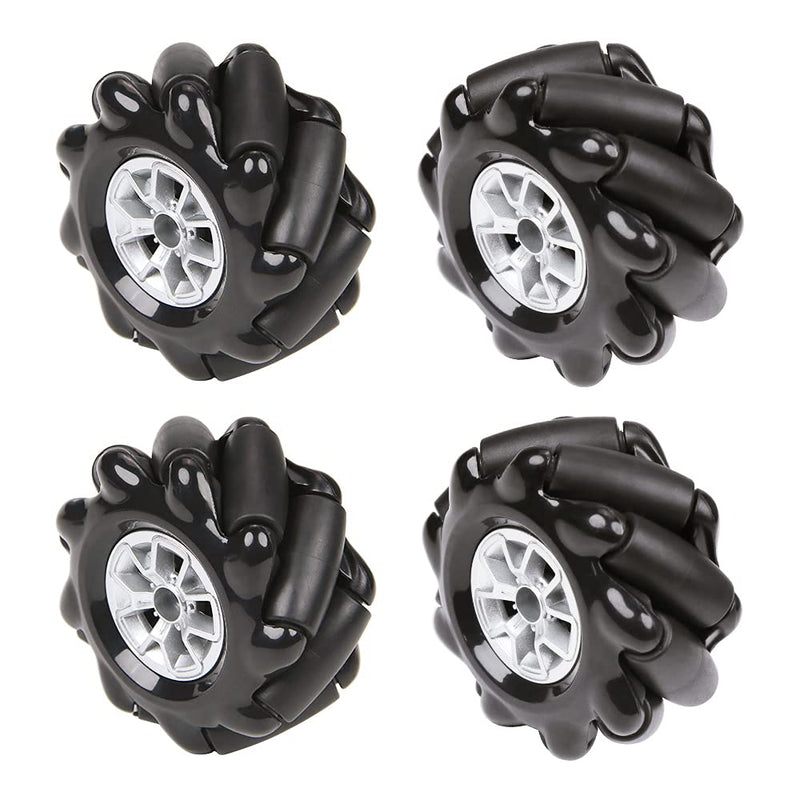 [Australia - AusPower] - LewanSoul Mecanum Wheel, 60mm High Hardness Plastic Wheel, Omni-Directional Wheel Intelligent Robot Car Components, DIY Accessories(4PCS) 