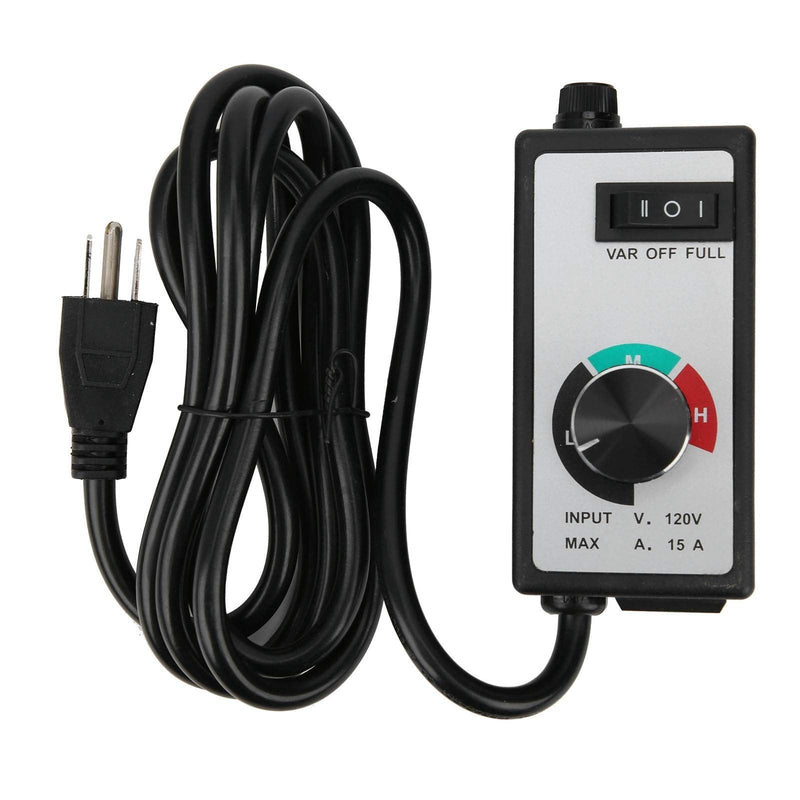 [Australia - AusPower] - Kuuleyn Fan Speed Controller,Variable Adjuster Electronic 120v 1500w 15a Us Plug 2 Meter Cord Easy to Operate for Lights, Fans, Electric Tools, Massagers, Pumps, Etc. 