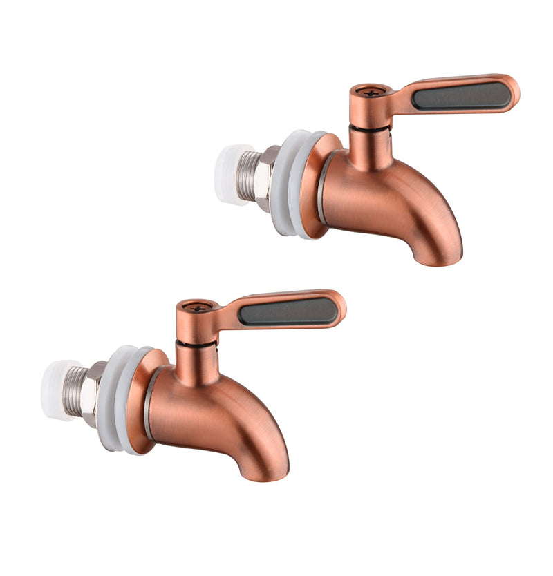 [Australia - AusPower] - hgzaccompany 2 pack stainless steel replacement spigot for beverage dispenser,metal spout for beverage dispenser carafe,water dispenser replacement faucet (2) 