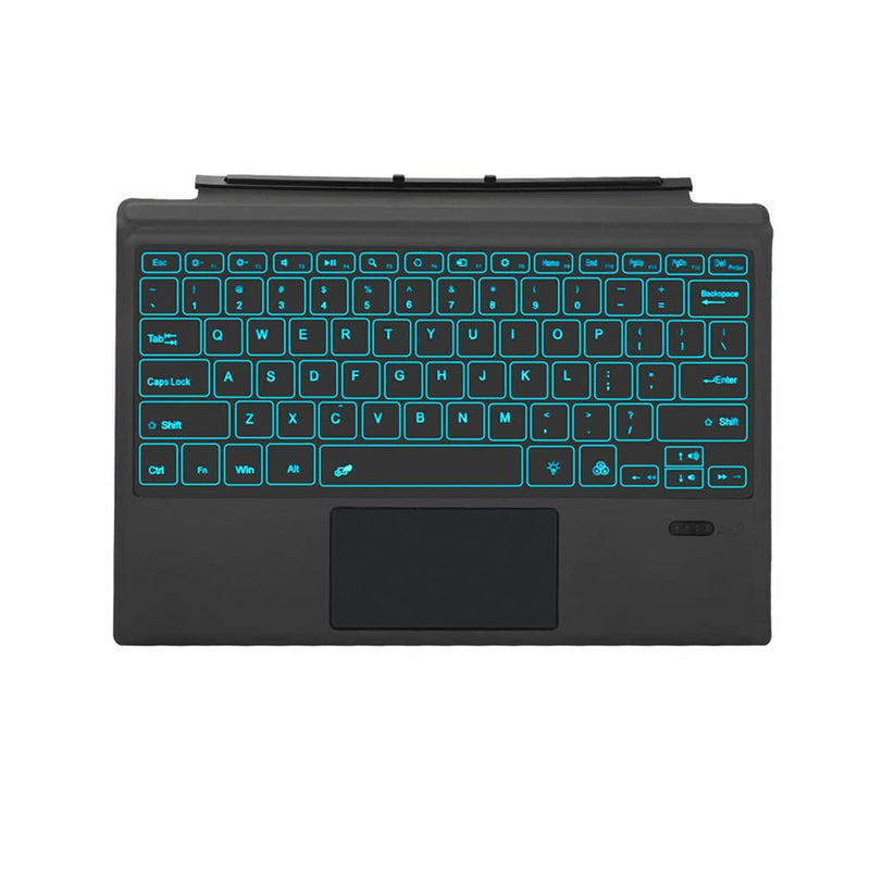 [Australia - AusPower] - Surface Pro 7 Wireless Bluetooth Keyboard with Touchpad 7 Color Backlit Rechargeable Battery Detachable Keyboard for Microsoft Surface Pro 4/5/6/7/7+ 