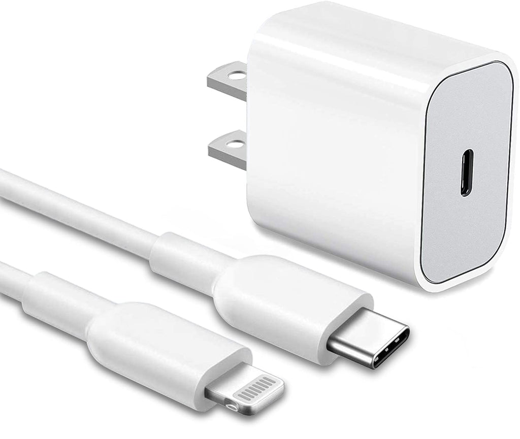 [Australia - AusPower] - [Apple MFi Certified] Fast iPhone 13 Charger Block, USB C Fast Charger, 20W USB C Wall Charger & 6FT USB-C to iPhone Cable Compatible with iPhone 13/13 Pro/13 Pro Max/12/Pro/Pro Max/Mini/11/iPad-White 