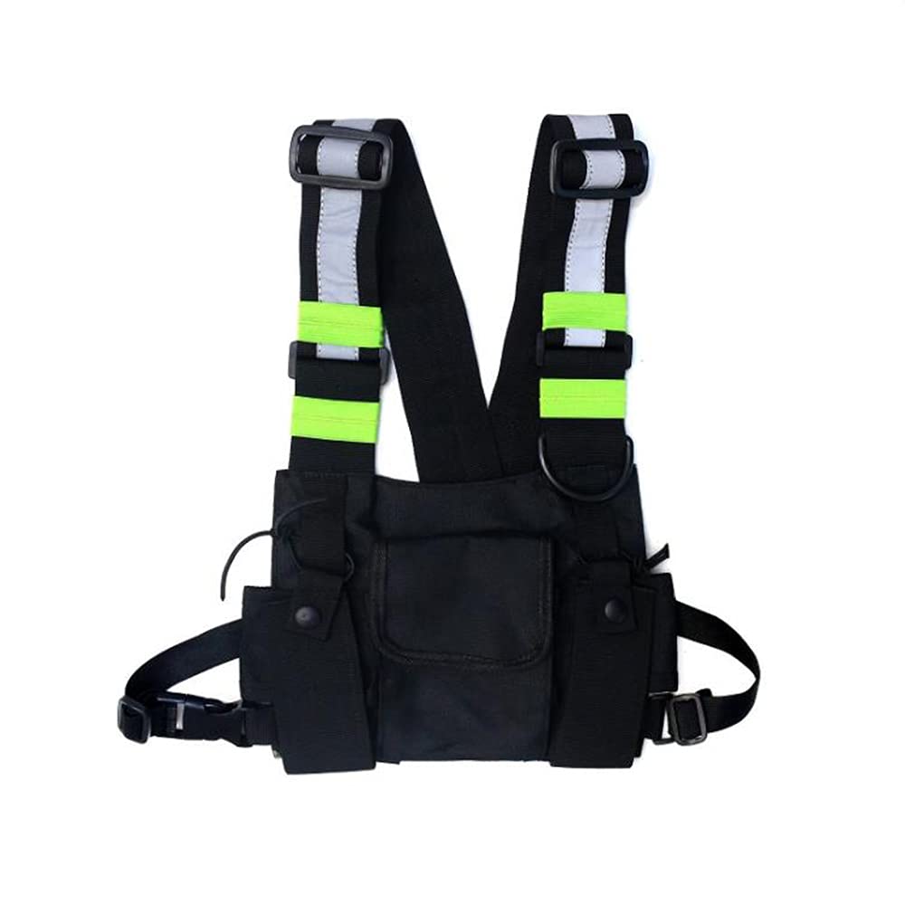 [Australia - AusPower] - IRISFLY Radio Chest Harness Rig Holster Pack with Front Pouches and Zipper Bag for for Two Way Radio Walkie Talkie Radio Chest Harness Rig Holster Pack with Front Pouches and Zipper Bag 