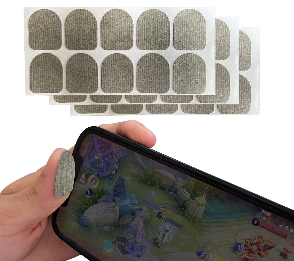 [Australia - AusPower] - Mobile Gaming Finger Sleeve Anti-Sweat Breathable Seamless Silver Fiber 30Pcs (Silver, 30PCS) 