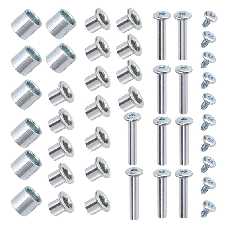 [Australia - AusPower] - Still Awake Inline Skate Axle Spacer Screw Replacement, Aluminum Alloy Rollerblade Skate Wheel Bearing Spacer, Roller Skate Replacement Accessories with Axle & Axles Screws & Wrench 6mm Axle + 6mm Frame Spacer + 8mm Wheel Spacer 
