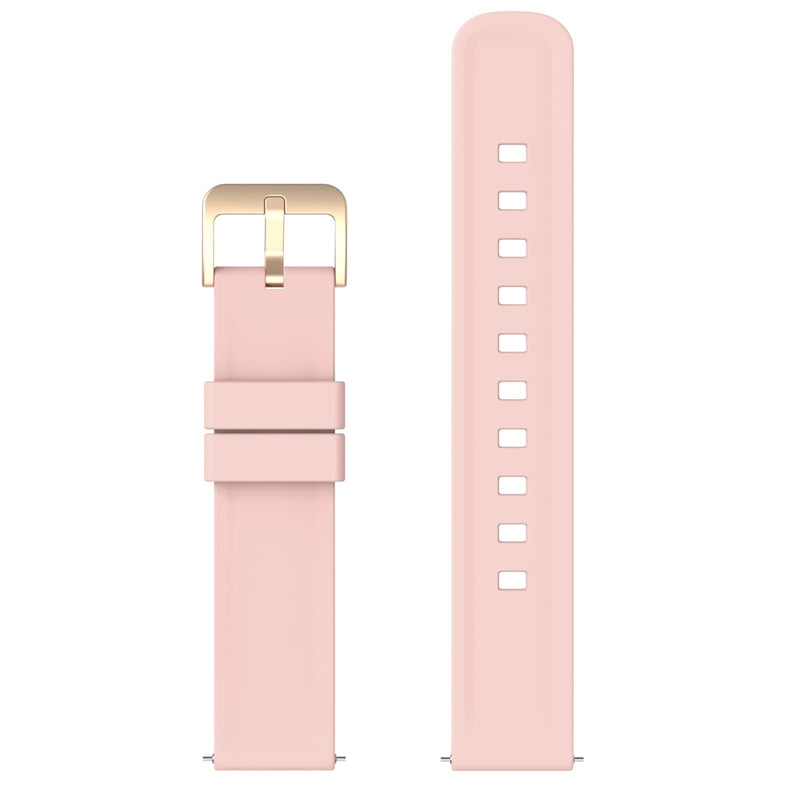 [Australia - AusPower] - 20mm Smart Watch Bands, Adjustable Soft Silicone Smart Watch Replacement Straps Band for Nemheng N1 Smart Watch Pink 