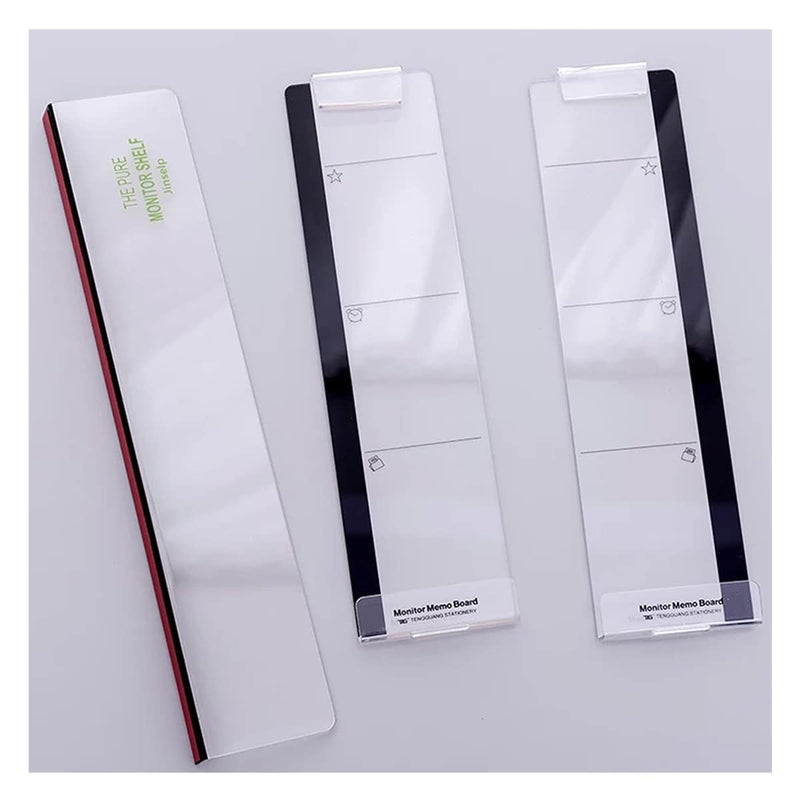 [Australia - AusPower] - Fannuoncc Computer Monitor Message Board/ Monitors Side Panel/Lower Storage Board /Notes Memo Board Message for Monitors , with Phone Holder , 1Set (Left / Right / Below ) 