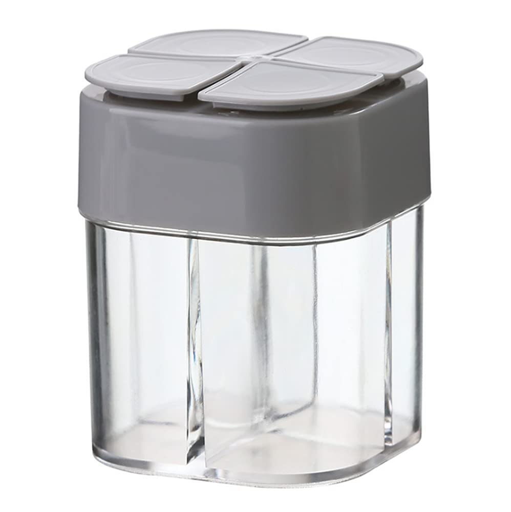 [Australia - AusPower] - WOIWO 1PCS Creative 4 in 1 Flip Seasoning Jar Outdoor Barbecue Seasoning Jar Kitchen Supplies Seasoning Jar (gray) Gray 