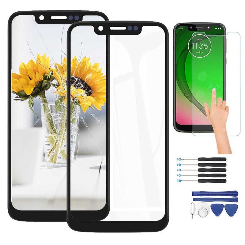 [Australia - AusPower] - OCOLOR Front Glass Repair Kit Compatible with Motorola Moto G7 Play XT1952-4 XT1952-5 Front Glass Display Touch Screen Outer Lens Panel with 1 Piece Screen Protector + Tools 
