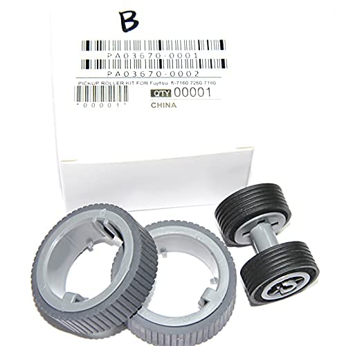 [Australia - AusPower] - 1set PA03670-0001 PA03670-0002 Consumable Kit Brake Roller Pickup Roller for Fujitsu fi-7160 fi-7260 fi-7140 fi-7240 fi-7180 fi-7280 fi-7300NX Scanner Brake Roller (Compatible New) Compatible New 