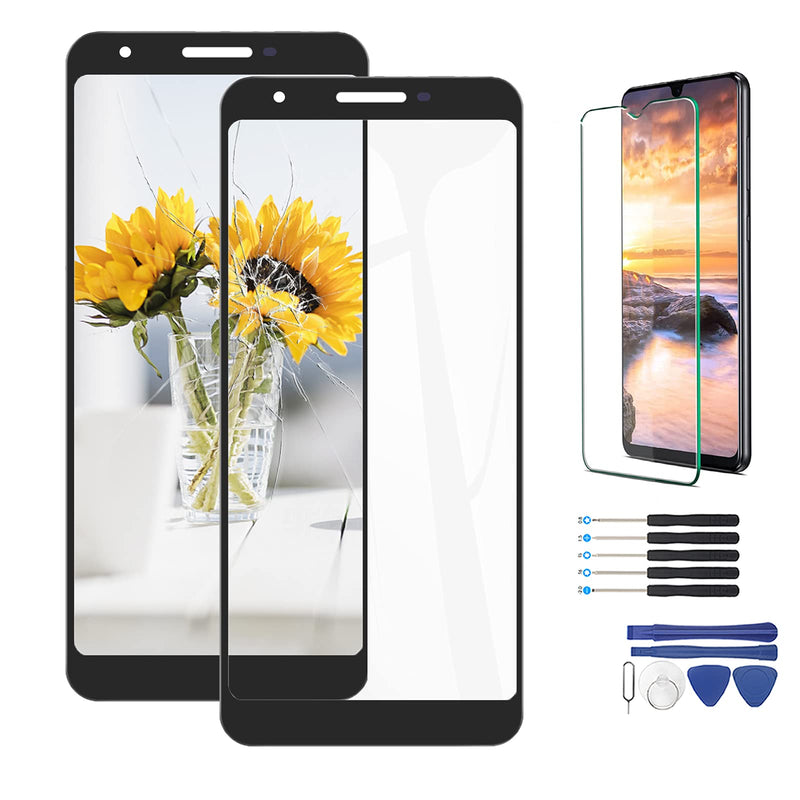 [Australia - AusPower] - OCOLOR Front Glass Repair Kit Compatible with Google Pixel 3A G020A G020E G020B Touch Screen Display Outer Lens Panel with Tools 