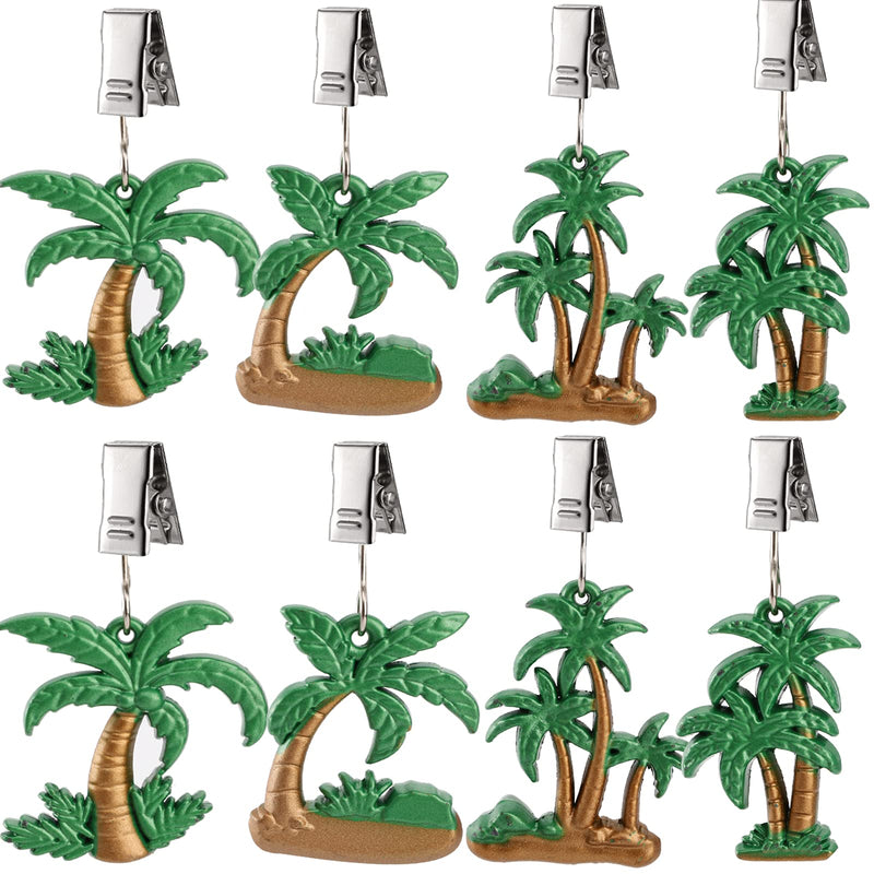 [Australia - AusPower] - ZOOFOX Set of 8 Table Cloth Weight, Table Cloth Holder with Clip Hanger, Vintage Table Cloth Cover Pendants for Home, Garden, Party, Wedding, Picnic and Camping ( Coconut Palm ) 