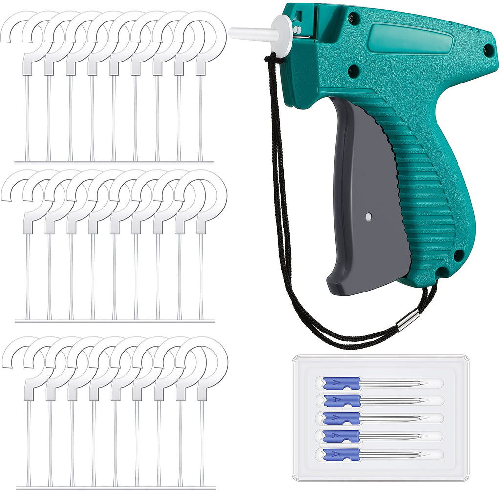[Australia - AusPower] - 2006 Pieces Clothes Tagging Applicator Set Including 1 Piece Garment Tag Attacher with 5 Pieces Steel Needles and 2000 Pieces J Hook Plastic Fasteners for Fine Tagging Applications 