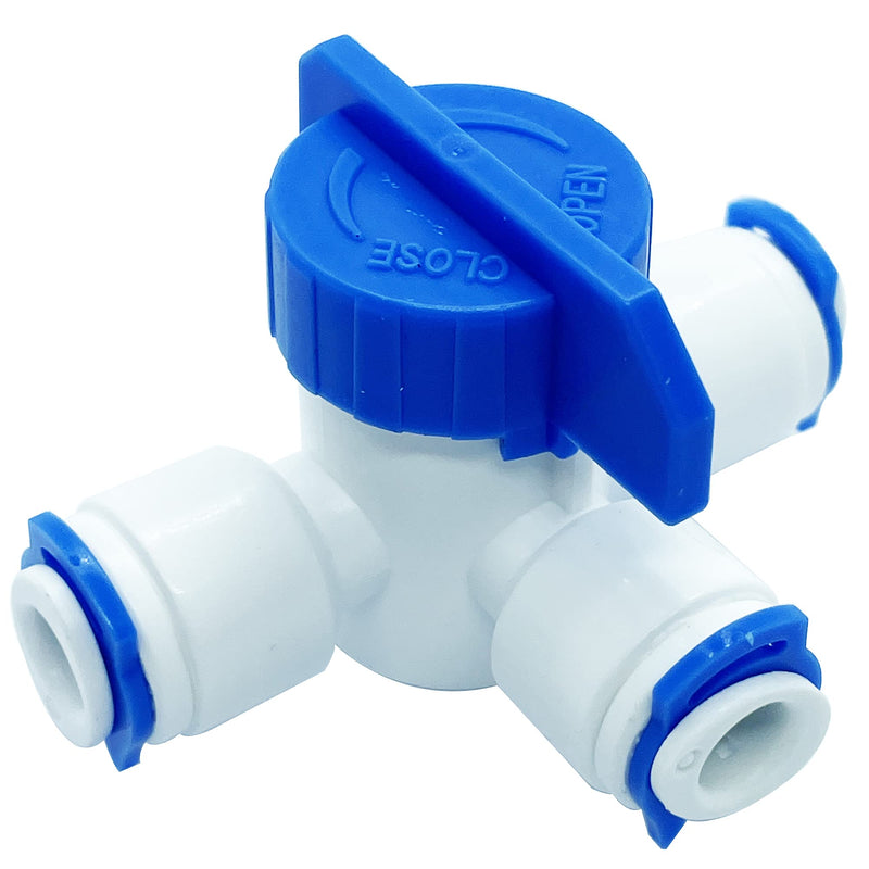 [Australia - AusPower] - ZIGZAGSTORM Auto Top Off 3 Way Ball Valve 1/4 inch Input 1/4 inch Output Push Connect for Reverse Osmosis Water Filter System 