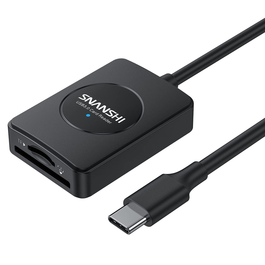 [Australia - AusPower] - USB C SD Card Reader, SNANSHI SD Card Reader USB C 2-in-1 SD Card Reader USB C for SDXC, SDHC, SD, MMC, RS-MMC, Micro SDXC, Micro SD, Micro SDHC Card and UHS-I Cards 