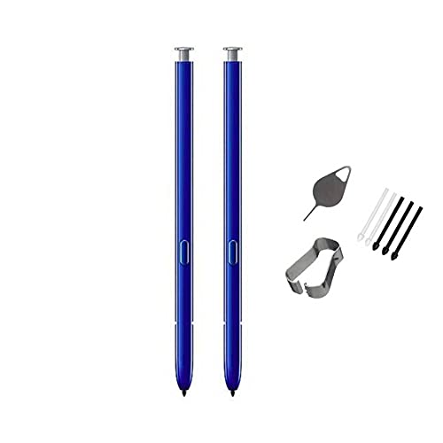 [Australia - AusPower] - ULK 2PCS Galaxy Note 10 Pen Replacement Stylus Touch S Pen for Galaxy Note10Note10 Plus Stylus Touch S Pen(No Bluetooth) +TipsNibs+Eject Pin (SilverGlow) Silver/Glow 