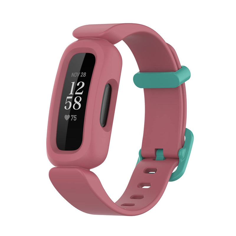 [Australia - AusPower] - Compatible with Fitbit Ace 3 Bands and Fitbit Inspire 2 Bands,Silicone Replacement Smartwatch Tracker Bands Flexible Innocuous Watch Straps for Fitbit ACE 3 & Inspire 2 Kids Women Man Crimson&Cyan 