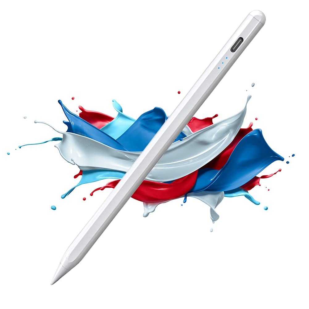 [Australia - AusPower] - Stylus Pen with Palm Rejection for iPad (2018-2021) 6 Generation Compatible with Apple iPad Pro (11/12.9 Inch),iPad6/7/8th,iPad Mini 5th,iPad Air3/4th Active Pencil High Precision for Writing/Drawing 
