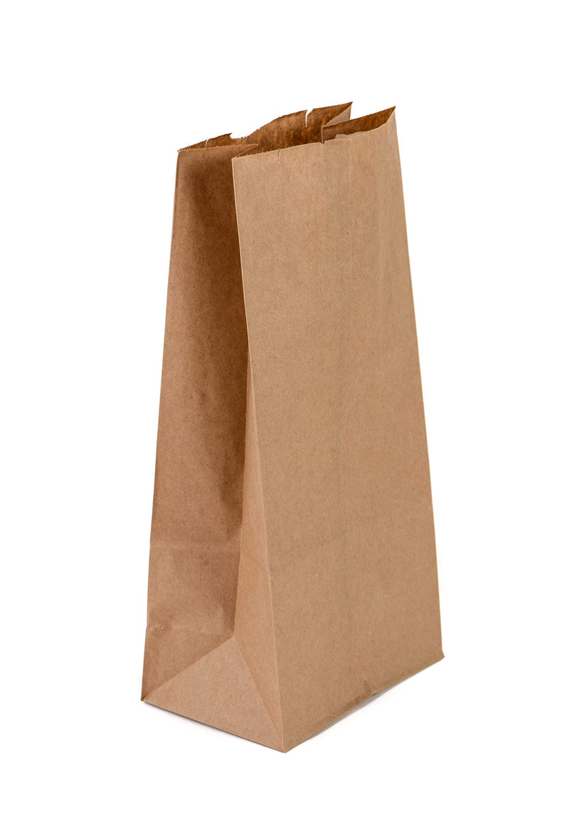 [Australia - AusPower] - Small Brown Kraft Paper Bag (3 lb) Small - Paper Lunch Bags, Small Snacks, Gift Bags, Grocery, Merchandise, Party Bags (4-3/4" x 2-15/16" x 8-9/16) (3 Pound Capacity) by EcoQuality (100) 100 