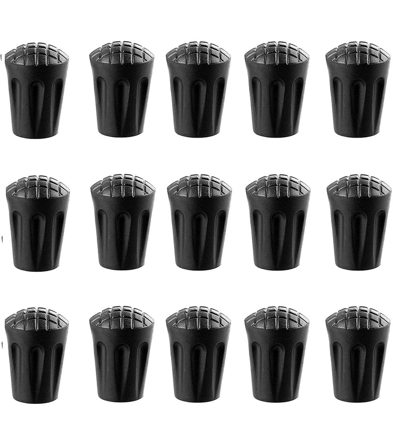 [Australia - AusPower] - Trekking Poles Walking Poles Tips Protectors, Hiking Poles Replacement Rubber Tips for Hiking Stick, Fits Most Standard Walking Sticks - Shock Absorbing, Adds Grip and Traction 16PCS 