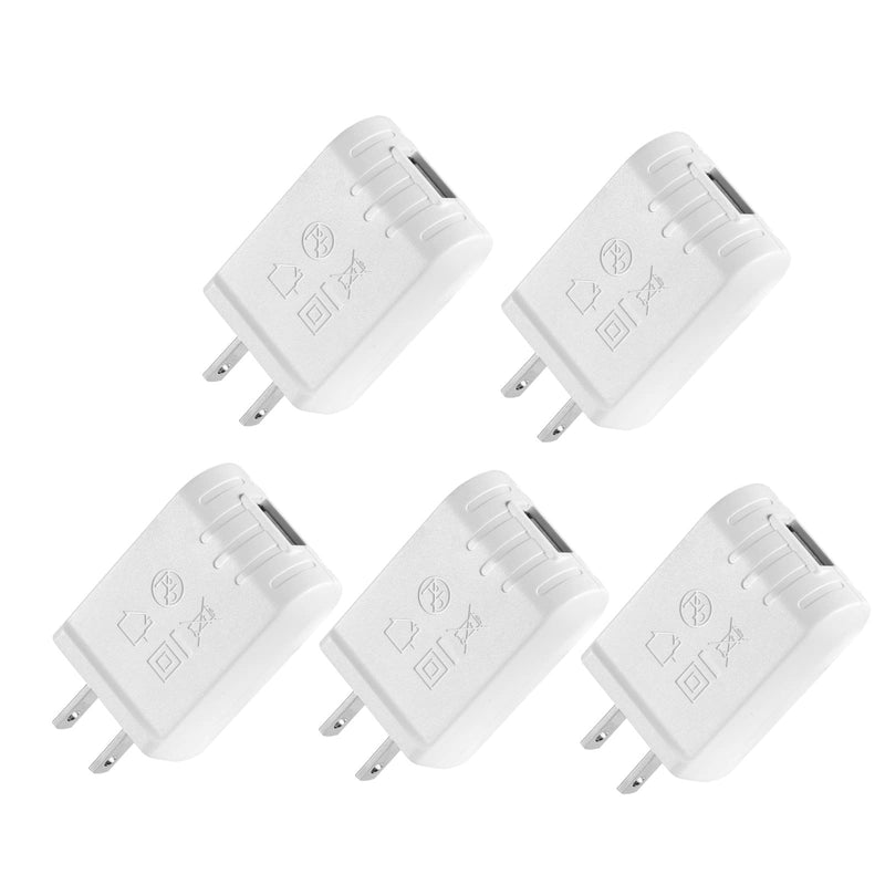 [Australia - AusPower] - Yuxh 5V 1A One Port USB Power Adapter 1000mA Power Supply UL Listed 5Pack white5pcs 