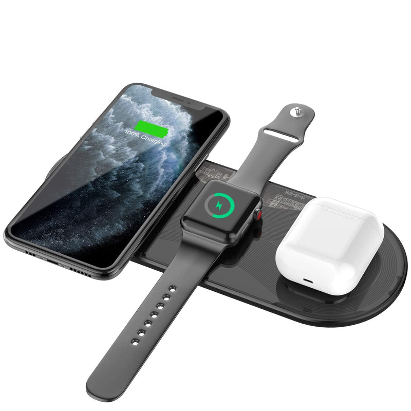 [Australia - AusPower] - Wireless Charger Stand, Blulory Fast Wireless Charger,3 in 1 Qi-Certified Fast Wireless Charging Pad Compatible for iPhone 12 Mini/12/12 Pro/12 Pro Max/11/11pro/Se/X/XS/XR/Xs Max/8/8 Plus/SE 