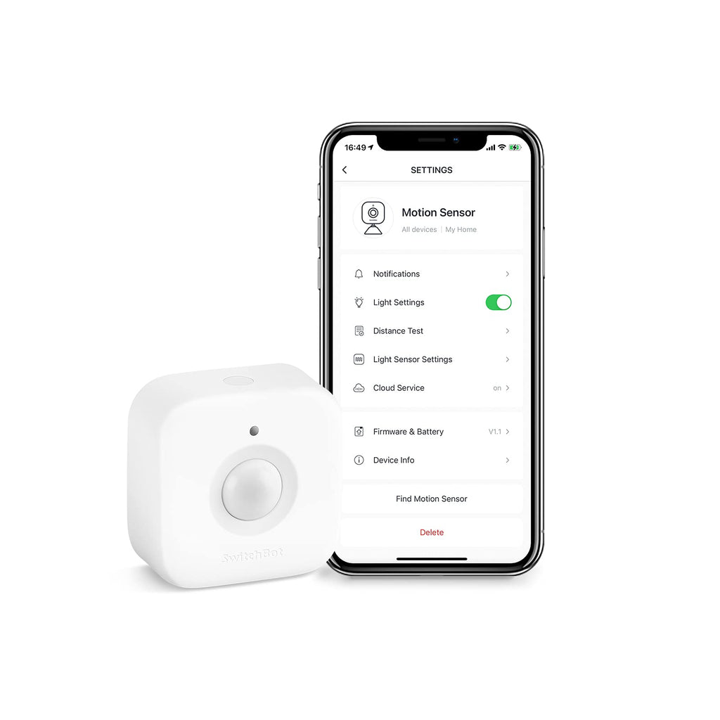 [Australia - AusPower] - SwitchBot Smart Motion Door Sensor - Wireless Home Security System, PIR Motion Detector Alert, Add Hub Mini to Make it Compatible with Alexa 