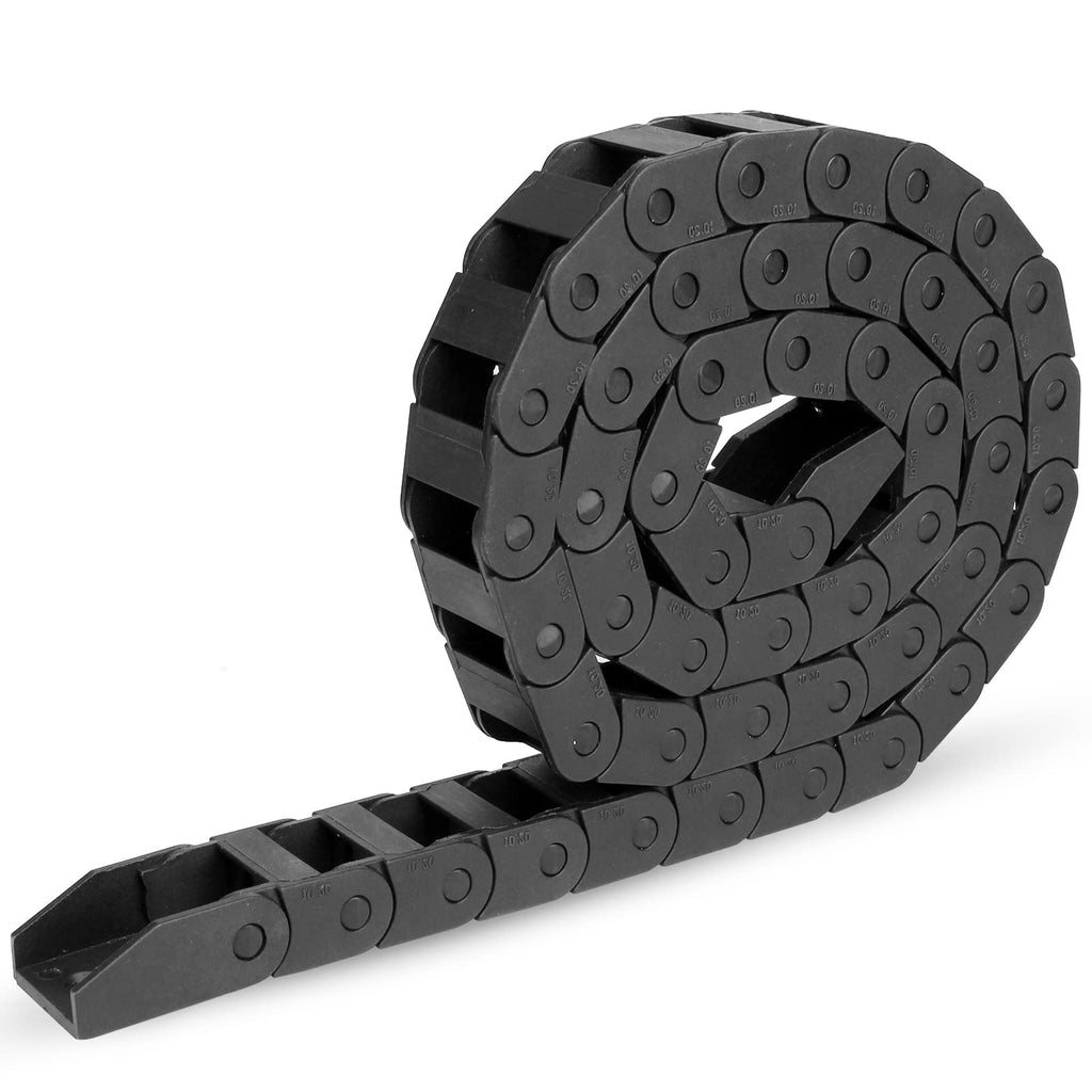 [Australia - AusPower] - Cnloyua Drag Chain, Low Noise Cable Chain, 1m (10mm x 20mm) Black Nylon Chain, Used for 3D Printer, CNC and Other Machines 